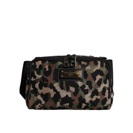 Sac banane Dolce & Gabbana multicolore léopard avec logo DG