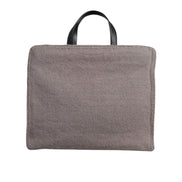 Dolce & Gabbana Grey Alpaca Wool Logo Tote Bag