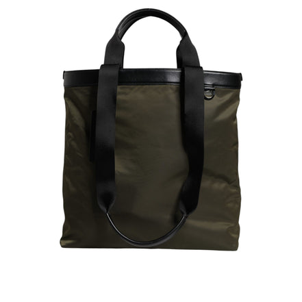 Borsa Tote Dolce & Gabbana con Tracolla in Nylon Verde Militare
