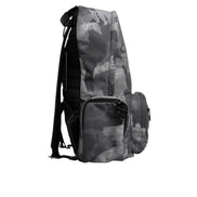 Dolce & Gabbana Grey Cotton Camouflage Logo Backpack