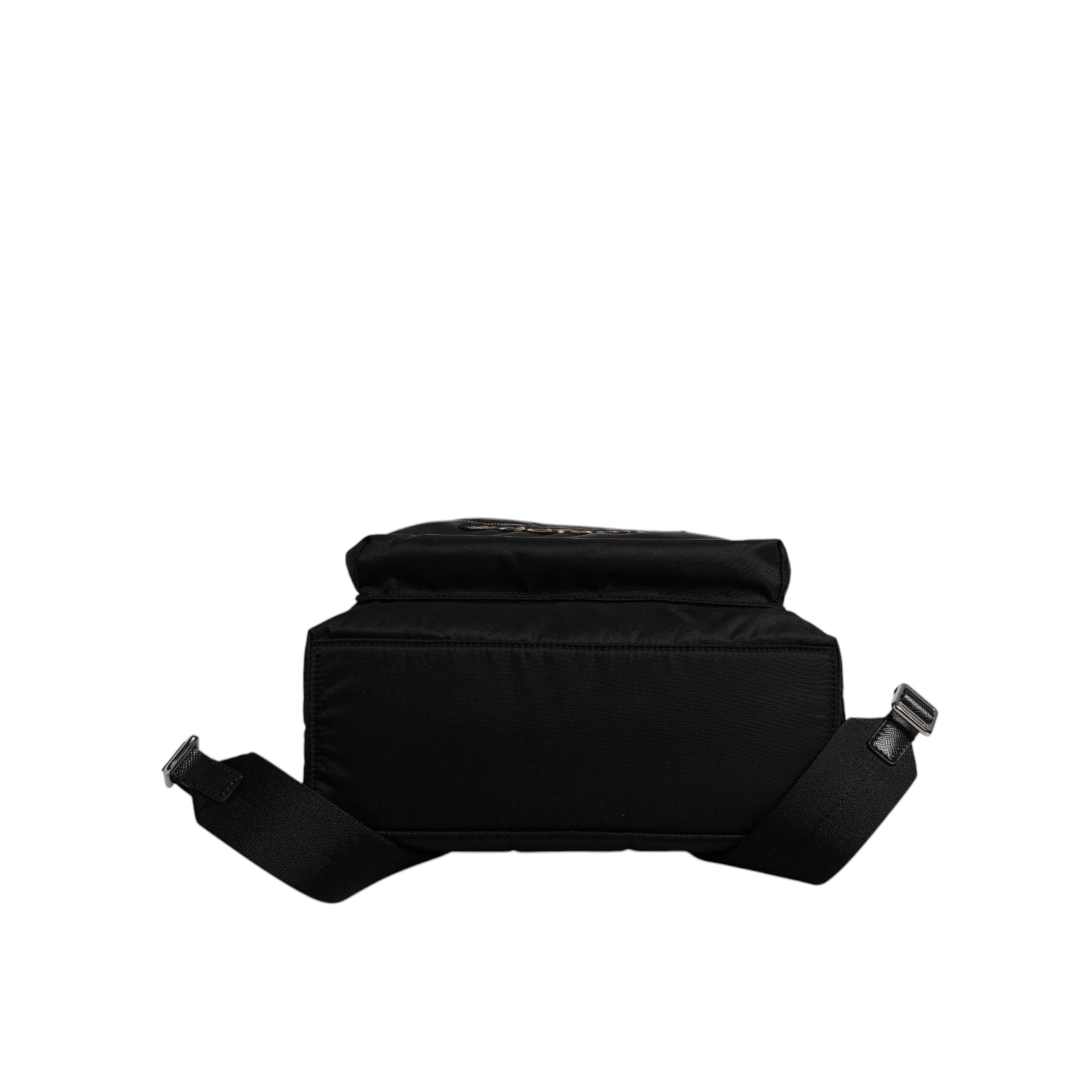 Sac à dos VULCANO Dolce & Gabbana en nylon noir orné #DGFAMILY