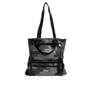 Sac à bandoulière Dolce & Gabbana camouflage noir avec plaque logo