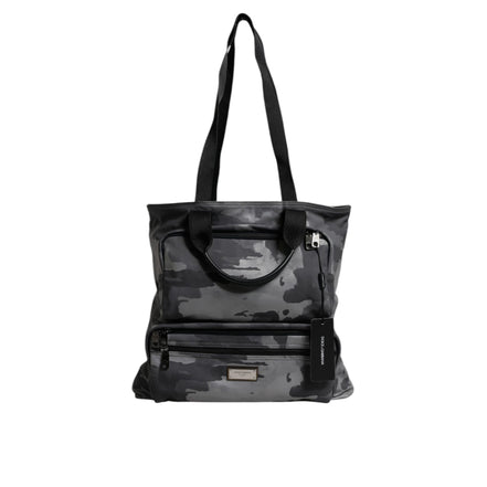 Sac à bandoulière Dolce & Gabbana camouflage noir avec plaque logo