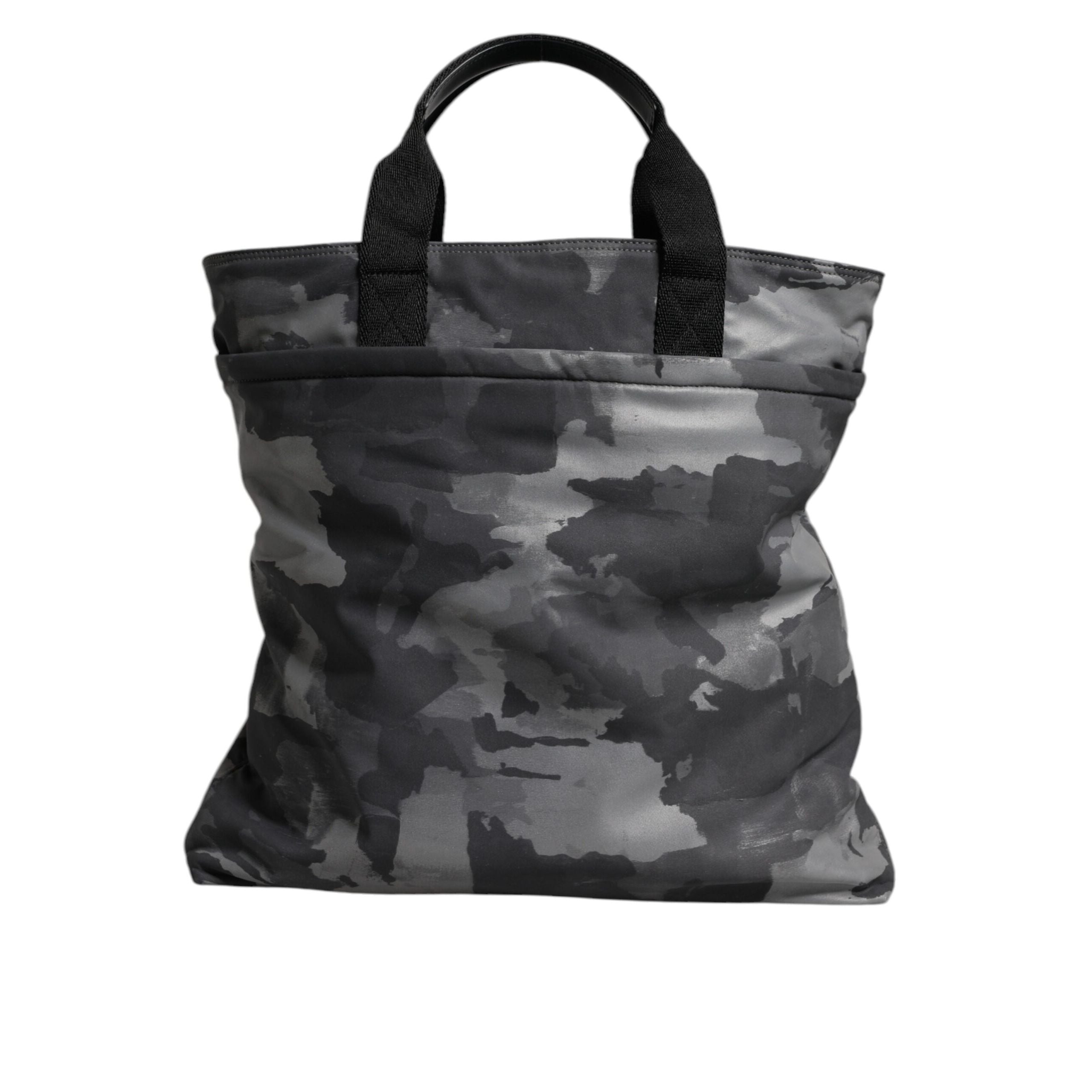 Sac à bandoulière Dolce & Gabbana camouflage noir avec plaque logo