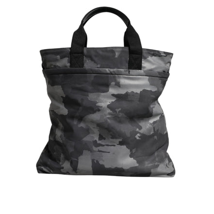Sac à bandoulière Dolce & Gabbana camouflage noir avec plaque logo
