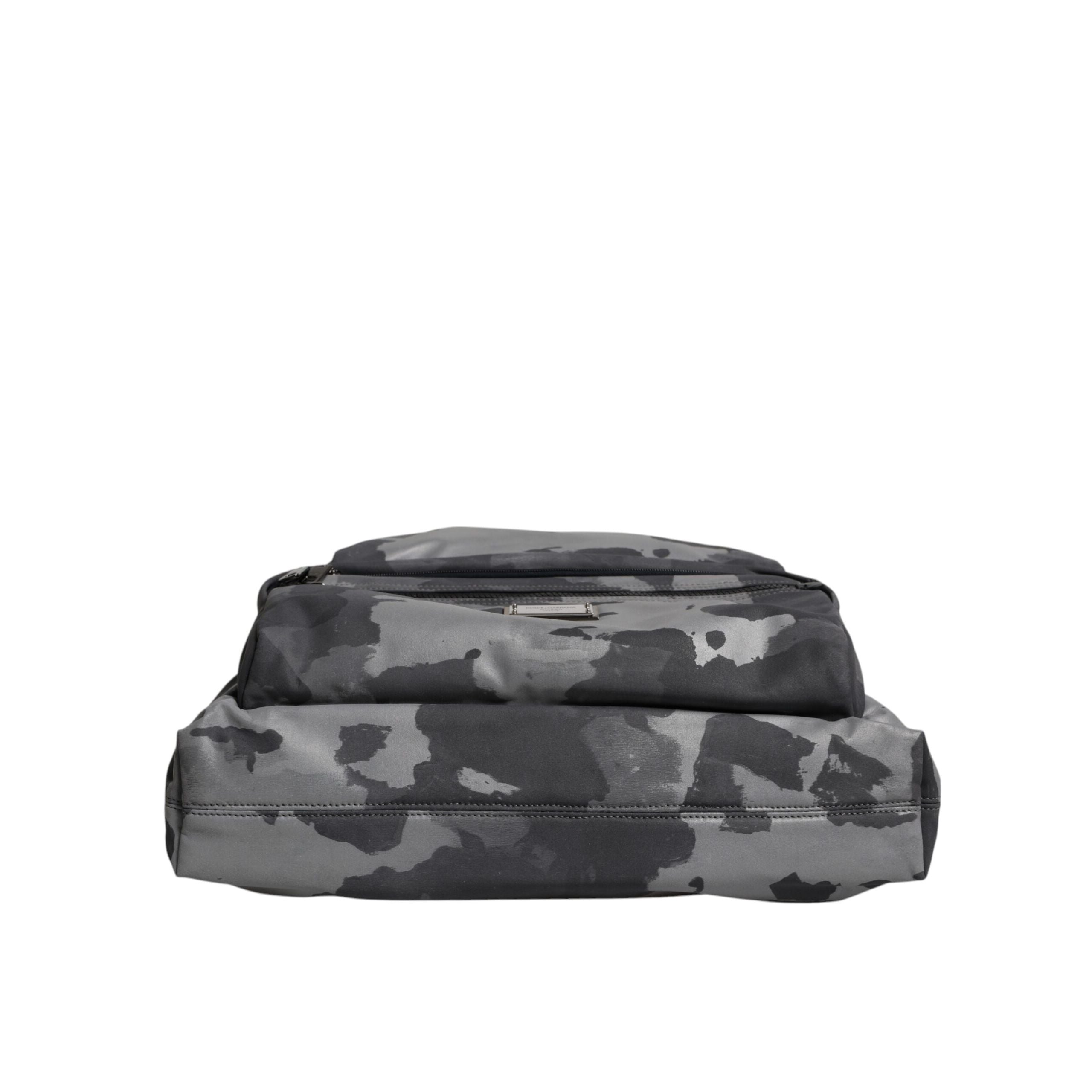 Sac à bandoulière Dolce & Gabbana camouflage noir avec plaque logo
