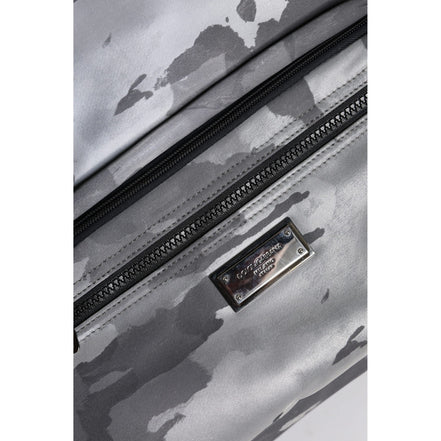 Sac à bandoulière Dolce & Gabbana camouflage noir avec plaque logo