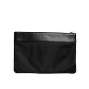 Pochette Dolce & Gabbana con stampa jacquard leopardo multicolore e placca logo