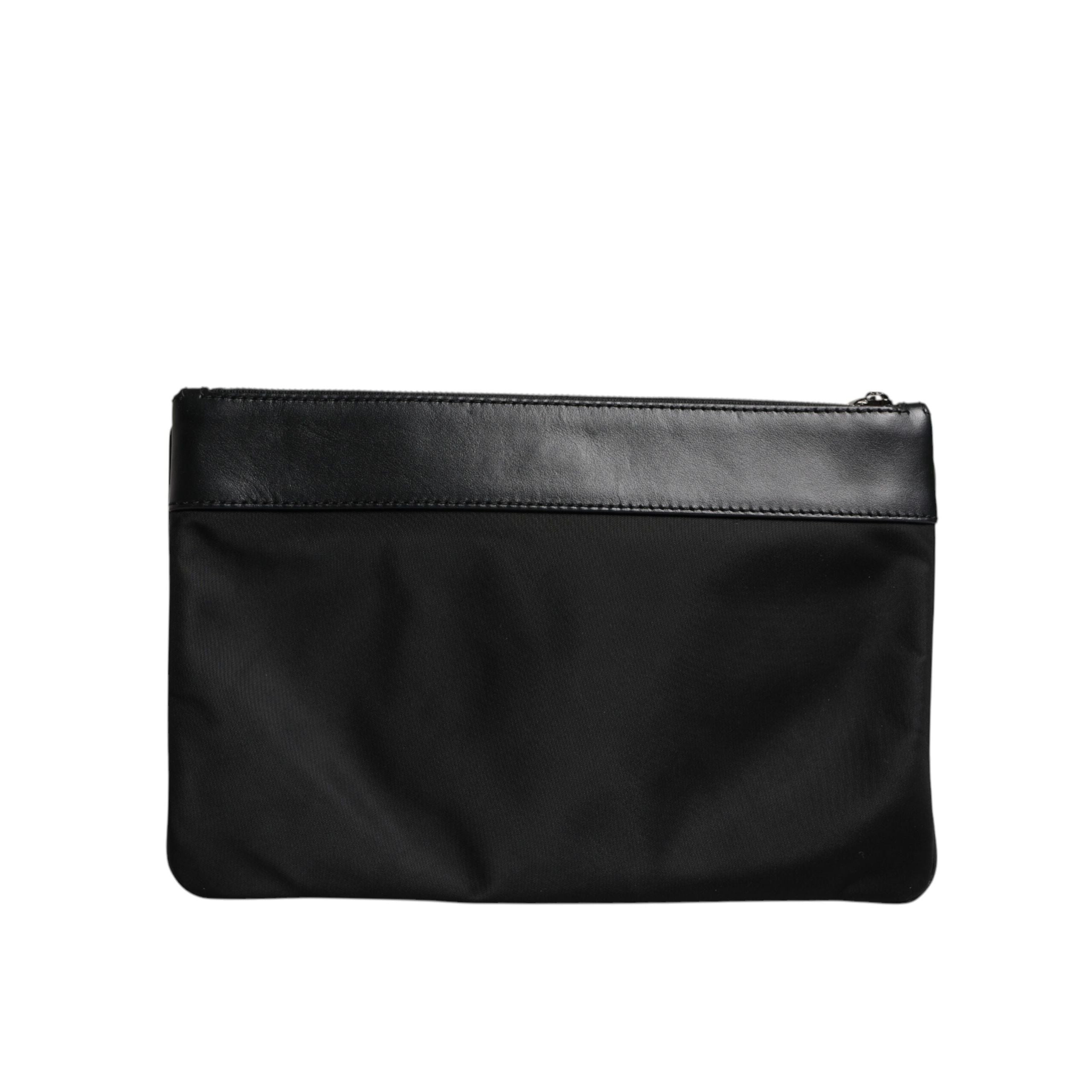 Pochette Dolce & Gabbana con stampa jacquard leopardo multicolore e placca logo