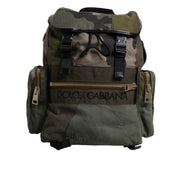 Zaino da viaggio Dolce & Gabbana patchwork verde militare