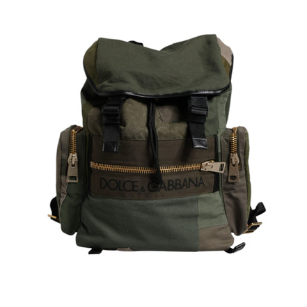 Zaino Scuola Dolce & Gabbana Verde Militare Patchwork