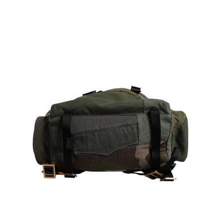 Sac à dos de voyage Dolce & Gabbana vert militaire patchwork