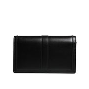 Versace Black Calfskin Leather Chain Strap Shoulder Crossbody Bag