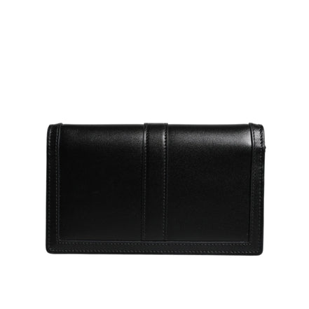 Versace Black Calfskin Leather Chain Strap Shoulder Crossbody Bag
