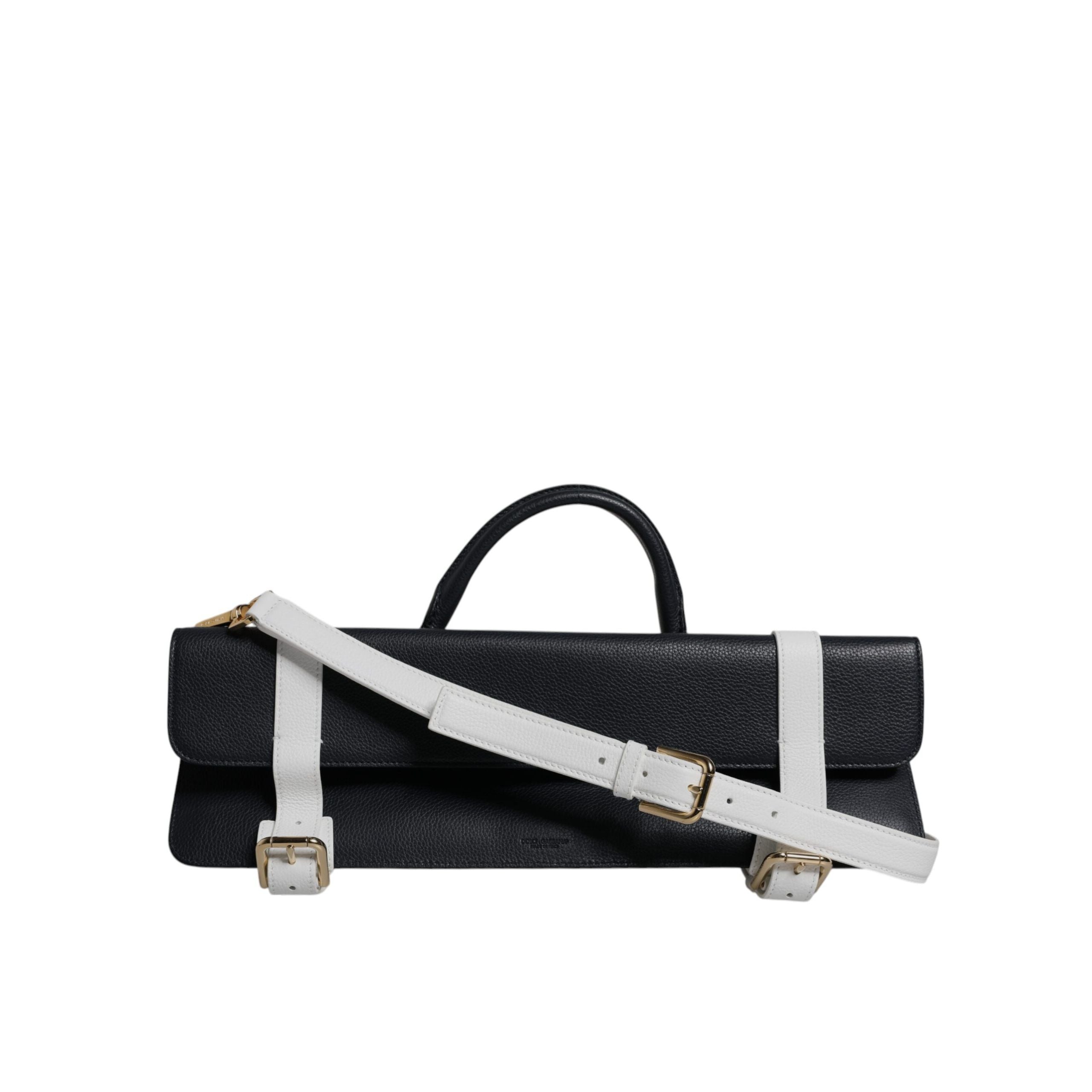 Dolce & Gabbana Blue White Leather Crossbody Bag