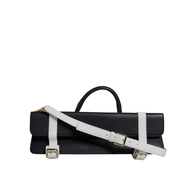Dolce & Gabbana Blue White Leather Crossbody Bag