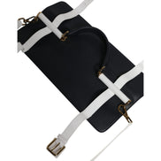 Dolce & Gabbana Blue White Leather Crossbody Bag