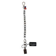 Bracciale Dolce & Gabbana con ciondolo a forma di dado in ottone color argento e logo