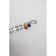 Bracciale Dolce & Gabbana con ciondolo a forma di dado in ottone color argento e logo