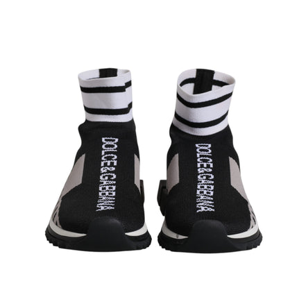 Dolce & Gabbana Baskets Chaussettes Femme Sorrento Noir Gris