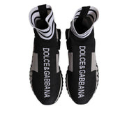 Dolce & Gabbana Baskets Chaussettes Femme Sorrento Noir Gris