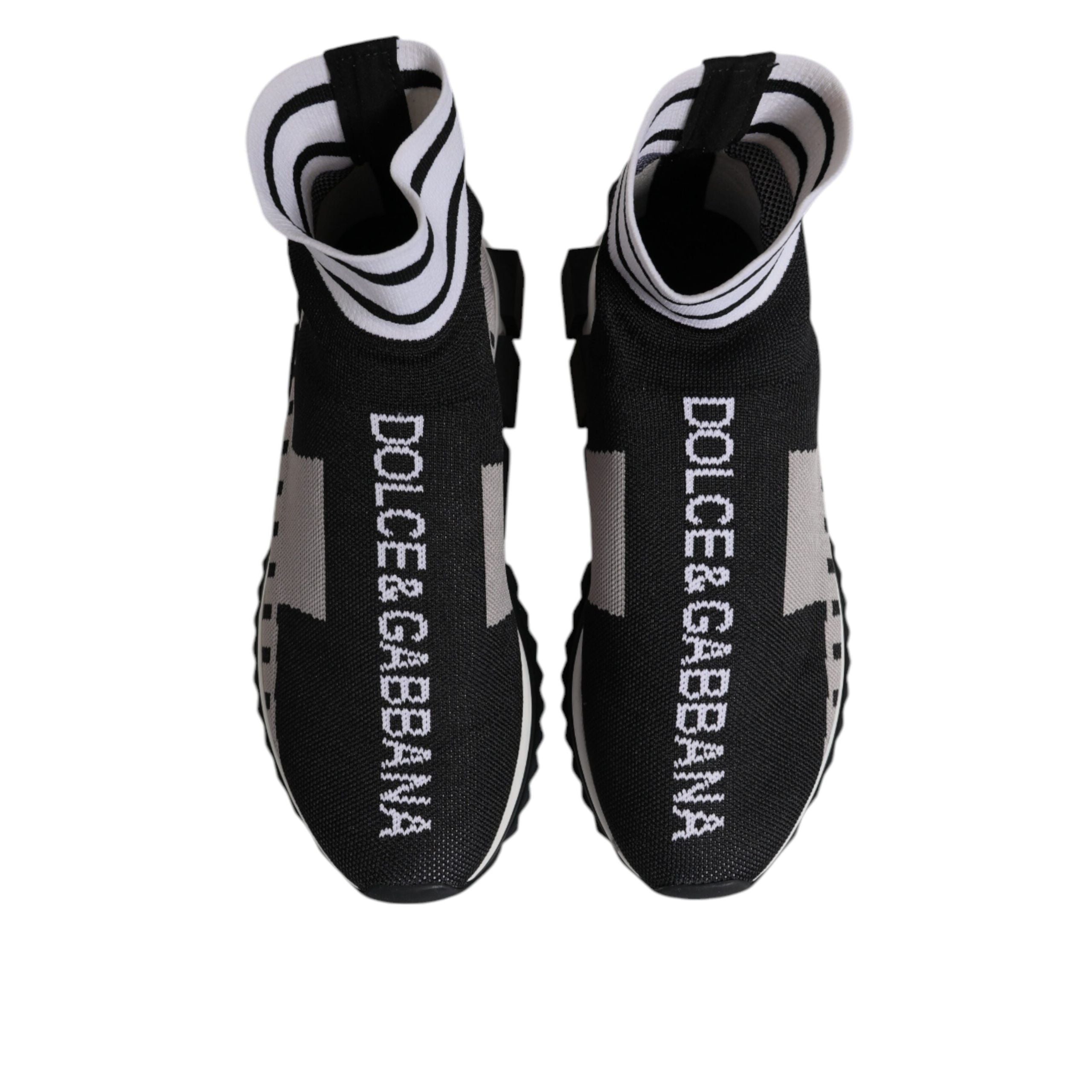 Dolce & Gabbana Baskets Chaussettes Femme Sorrento Noir Gris