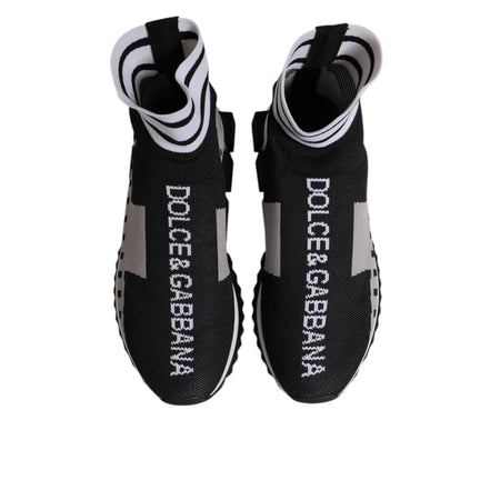 Dolce & Gabbana Baskets Chaussettes Femme Sorrento Noir Gris