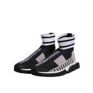 Dolce & Gabbana Baskets Chaussettes Femme Sorrento Noir Gris