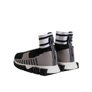 Dolce & Gabbana Baskets Chaussettes Femme Sorrento Noir Gris