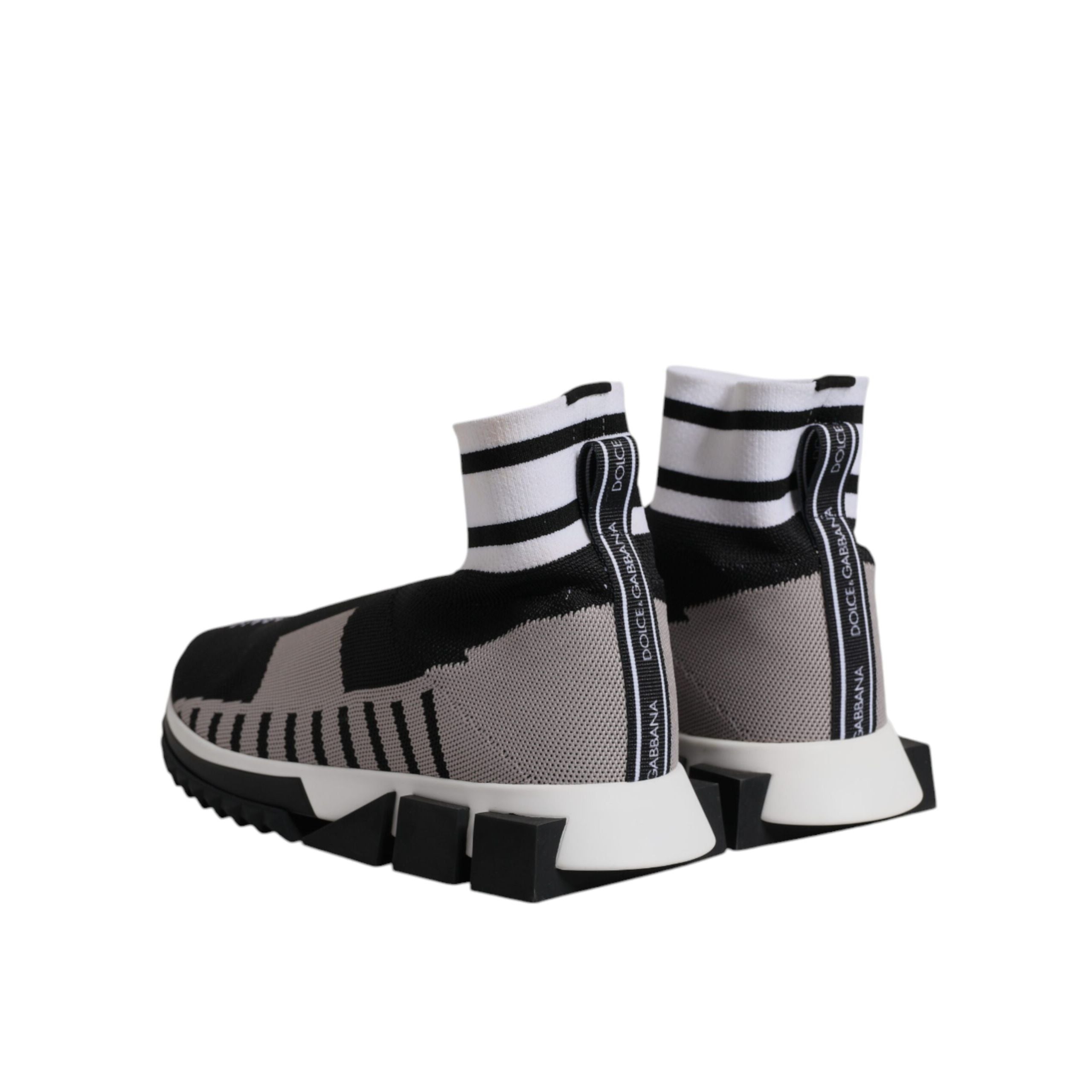 Dolce & Gabbana Baskets Chaussettes Femme Sorrento Noir Gris