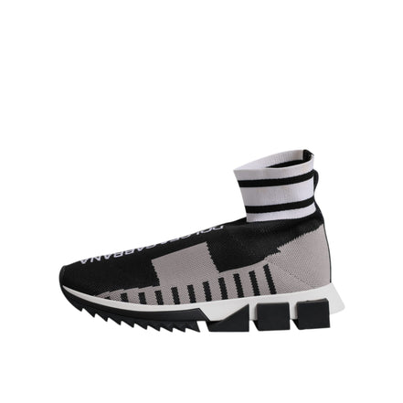 Dolce & Gabbana Baskets Chaussettes Femme Sorrento Noir Gris