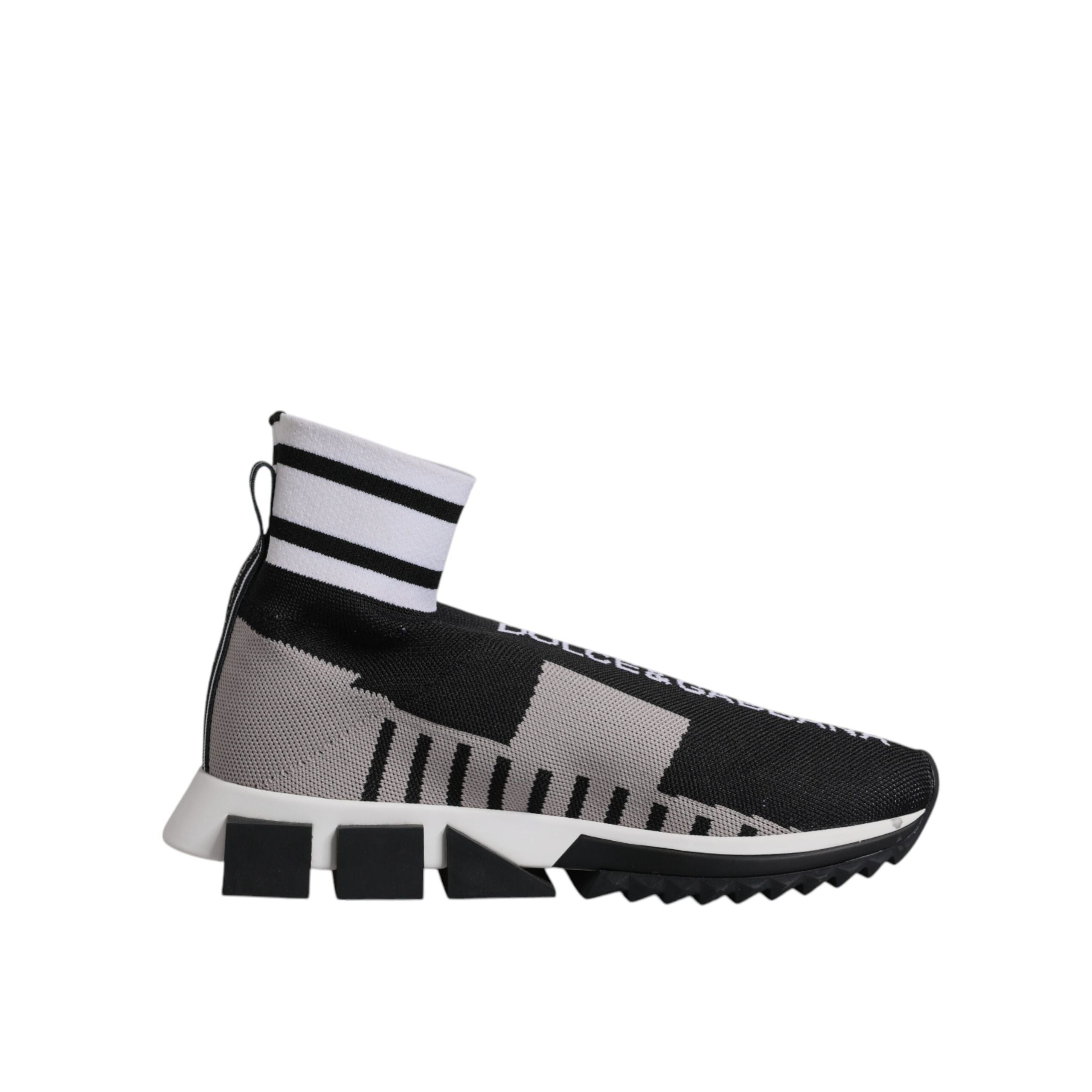 Dolce & Gabbana Baskets Chaussettes Femme Sorrento Noir Gris
