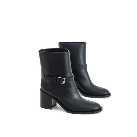 Stivaletti Burberry in pelle nera