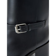 Stivaletti Burberry in pelle nera