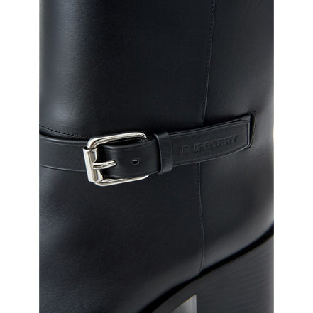 Stivaletti Burberry in pelle nera