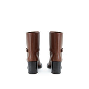 Bottines en cuir marron Burberry
