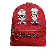 Dolce & Gabbana Red #DGFAMILY VULCANO Embellishment Backpack Bag