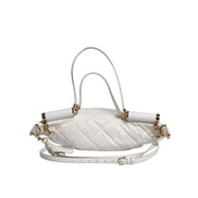 Sac banane Dolce & Gabbana matelassé blanc avec plaque logo