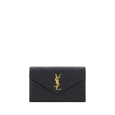Saint Laurent Black Calf Leather Shoulder Bag