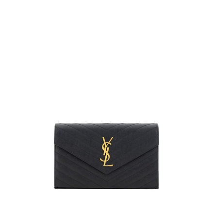 Saint Laurent Black Calf Leather Shoulder Bag