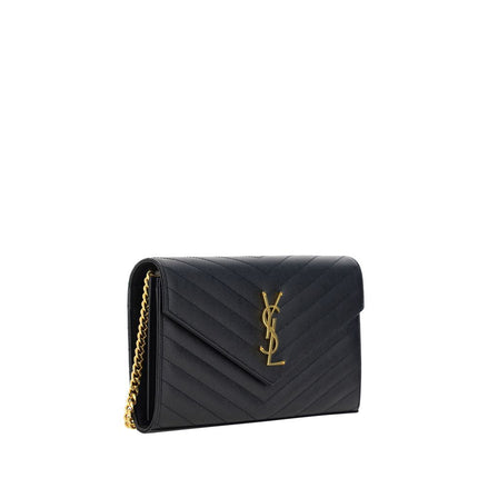 Saint Laurent Black Calf Leather Shoulder Bag