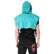 Gilet sportivo da uomo Dolce & Gabbana in cotone verde con cappuccio