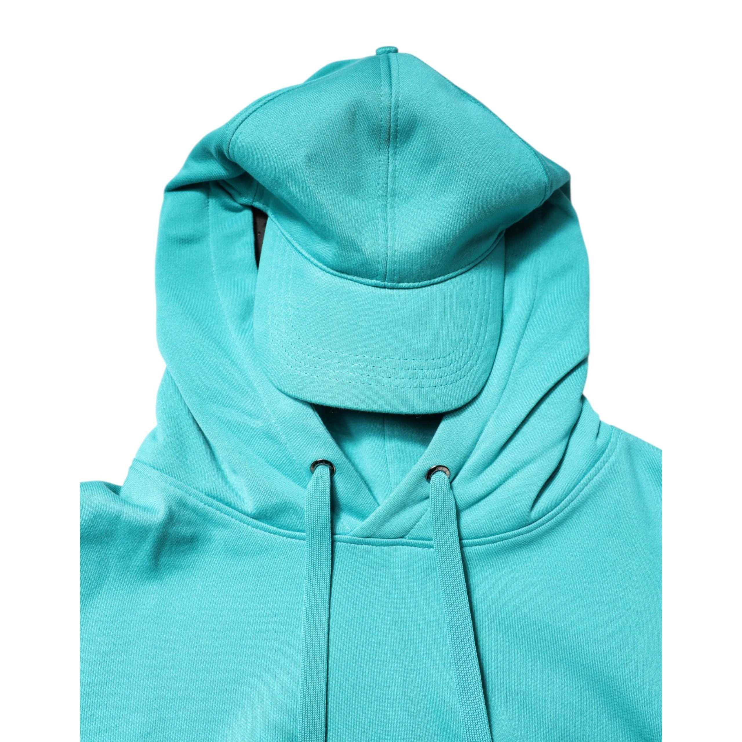 Gilet sportivo da uomo Dolce & Gabbana in cotone verde con cappuccio