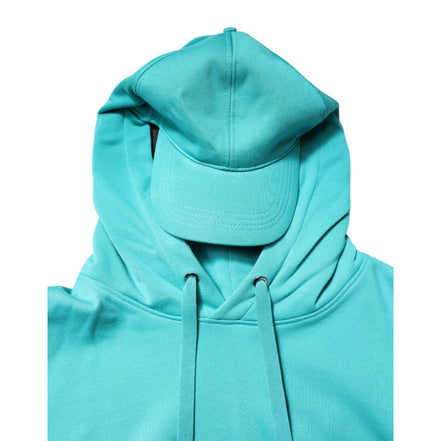 Gilet sportivo da uomo Dolce & Gabbana in cotone verde con cappuccio