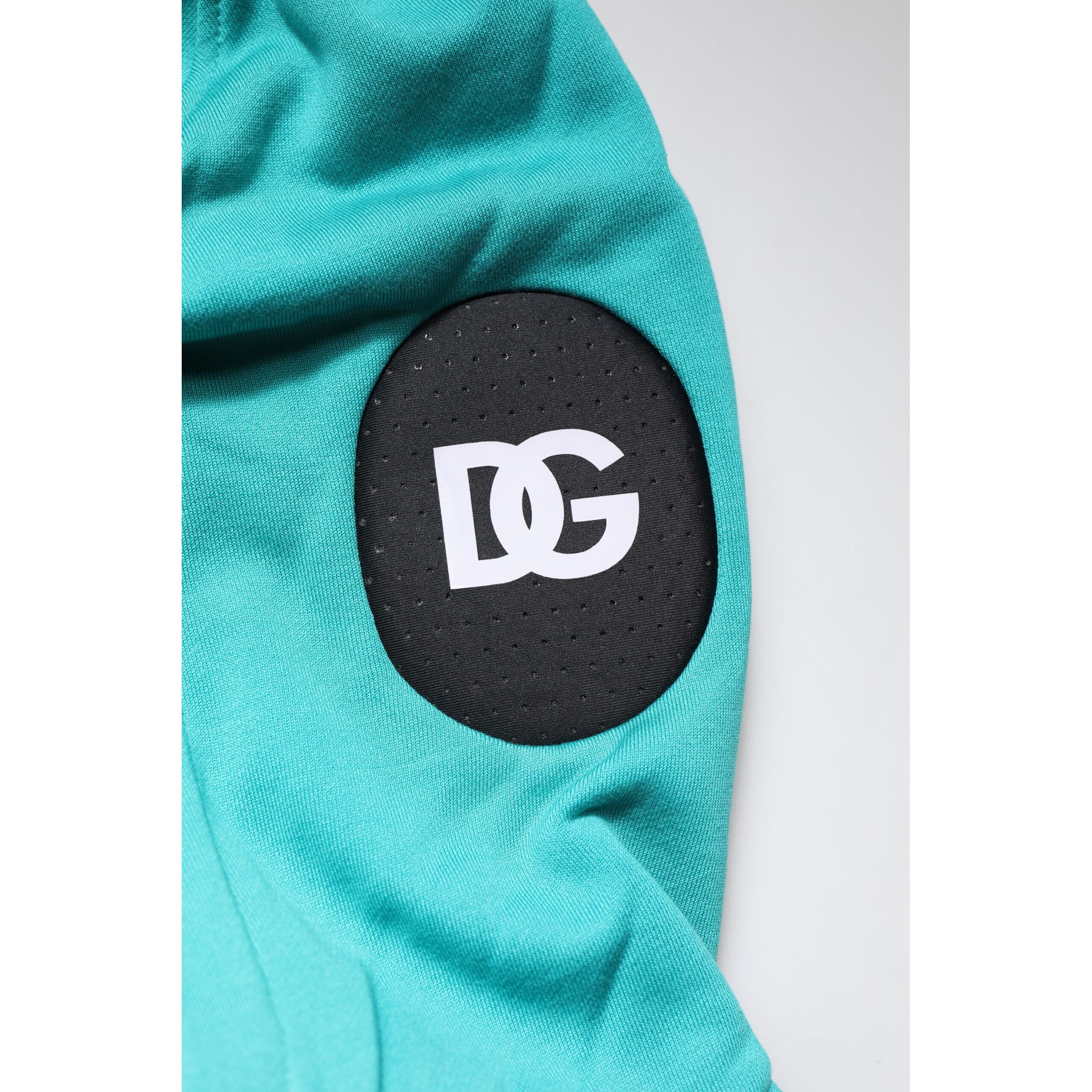 Gilet sportivo da uomo Dolce & Gabbana in cotone verde con cappuccio