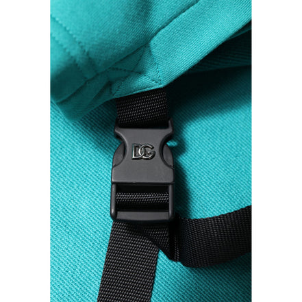 Gilet sportivo da uomo Dolce & Gabbana in cotone verde con cappuccio