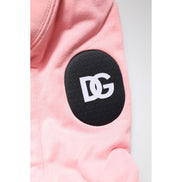 Gilet sportivo da uomo Dolce & Gabbana in cotone rosa con cappuccio