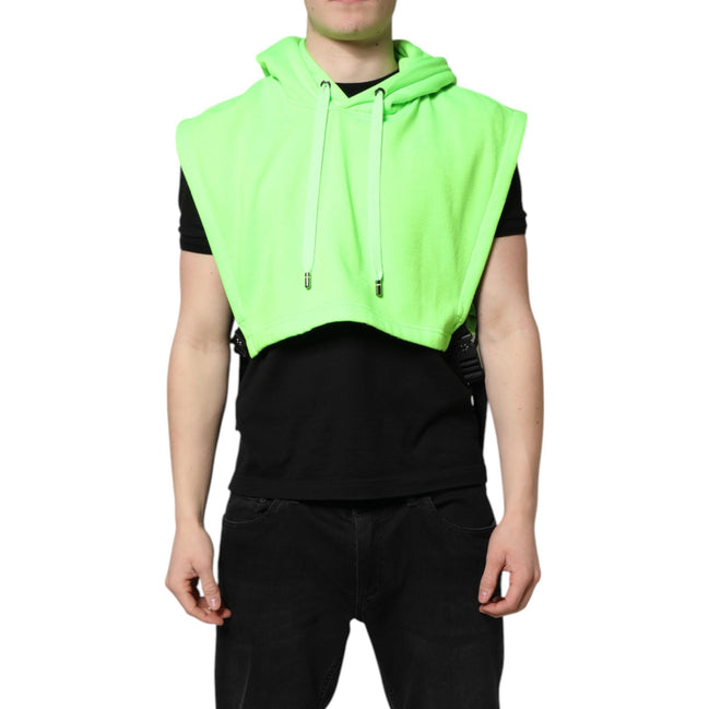 Gilet de sport à capuche Dolce & Gabbana en polyester vert