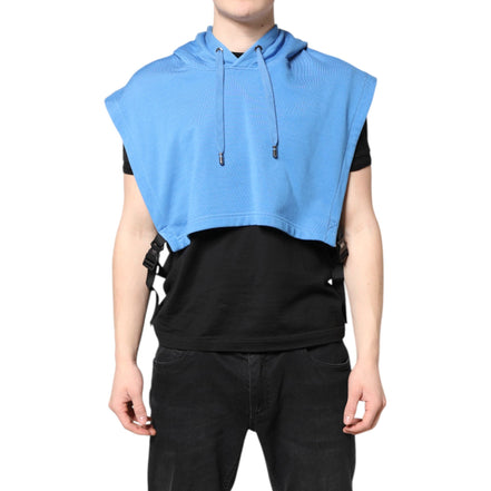 Gilet de Sport à Capuche en Coton Bleu Dolce & Gabbana pour Homme