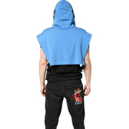 Gilet de Sport à Capuche en Coton Bleu Dolce & Gabbana pour Homme